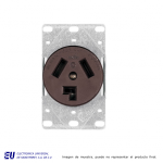 RECEPTACULO 3 POLOS, 3HILOS, 30A, 125/250V, COLOR CAFE  38B-BOX
