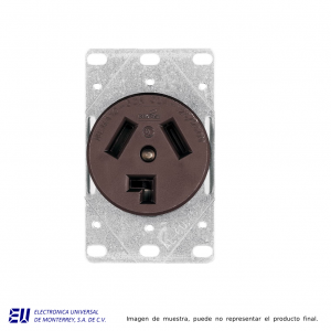 RECEPTACULO 3 POLOS, 3HILOS, 30A, 125/250V, COLOR CAFE  38B-BOX