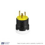 CLAVIJA ULTRAGRIP 2P3H, 30A, 125VCA, NEMA L5-30, GRADO INDUSTRIAL, COLOR CODE AMARILLO  AHCL530P