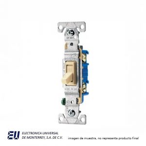 APAGADOR SENCILLO EATON COLOR MARFIL 15A 120V  1301-7V