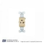 RECEPTACULO C/TIERRA 20A  125V MARFIL NEMA 5-20R  1877V-BOX