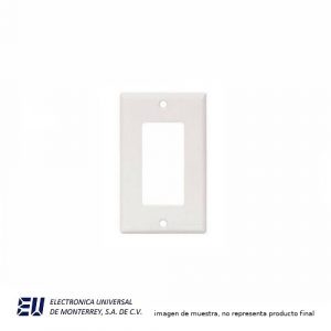 PLACA 1 MODULO BLANCO DECORATOR TERMOFIJO CON TORNILLO  2151W-BOX