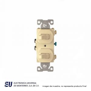 APAGADOR DOBLE 15A 115/220V MARFIL  271V-BOX