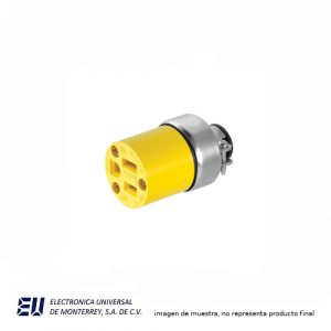 CONECTOR DE VINIL BLINDADO USO RUDO, NEMA 5-15, 15A 125V, 2P-3H- 2887-BOX