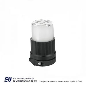 CONECTOR 3P 3W 30 AMP. 250VCA SIN TIERRA  3333N