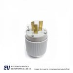 CLAVIJA 50A 125/250V 3P 3H ENTRADA RECTA AUTOGRIP GRIS  4524N