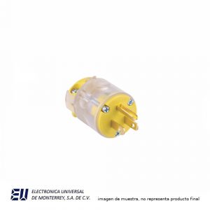 CLAVIJA ILUMINADA 15A 125V 2 POLOS 3H, NEMA 5-20R  515PLTY-F
