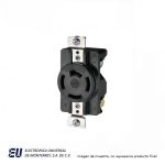 RECEPTACULO SENCILLO 4 POLOS MEDIA VUELTA 20A  7410B