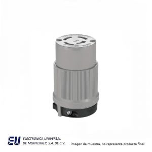 CONECTOR NYLON 20 A 4 POLOS GRIS 120/208V  7413C