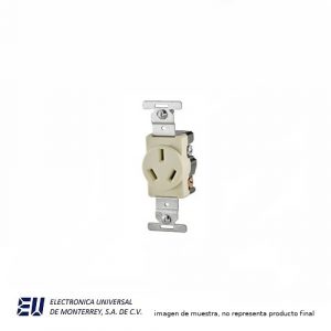 RECEPTACULO SENCILLO PATA DE GALLO MARFIL  805V