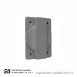 PLACA C/TAPA CUBRE POLVO 40MM DIAMETRO GRIS  AH102040