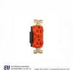 RECEPTACULO NARANJA TIERRA AISLADA  15 AMP.  AHIG5262RN