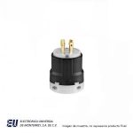 CLAVIJA NYLON 20AMP 125/250V 3P BLANCO Y NEGRO, NEMA L14-20  CWL1420P