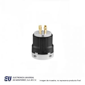 CLAVIJA NYLON 20AMP 125/250V 3P BLANCO Y NEGRO, NEMA L14-20  CWL1420P