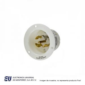 CLAVIJA EMPOTRABLE CON BRIDA 30A 277/480V 4P 5H  CWL2330FI
