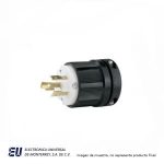 CLAVIJA 2P 3W 20A 250V NEGRA, NEMA L6-20  CWL620P