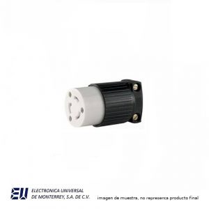 CONECTOR 2P 3H 15A 277V NEGRO  CWL715C