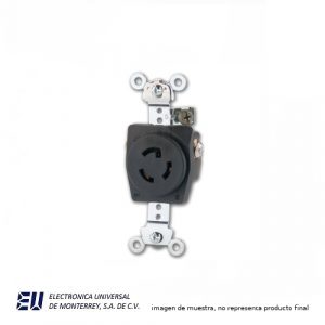 RECEPTACULO HART LOCK, MEDIA VUELTA, 2P 3H, 15A 277V  CWL715R