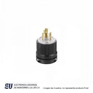 CLAVIJA MEDIA VUELTA  2 POLOS 3 HILOS 20A 480V, NEMA L8-20  CWL820P