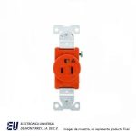 RECEPTACULO TIERRA AISLADA COLOR NARANJA  IG5261RN