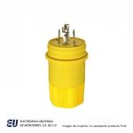 CLAVIJA MEDIA VUELTA A PRUEBA DE AGUA IP67, 20A 250V, 3 POLOS 4 HILOS, NEMA L15-20  L1520PW
