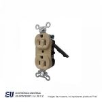 RECEPTACULO DOBLE 2 POLOS 3 HILOS C/TIERRA 15A 125V  M5250M