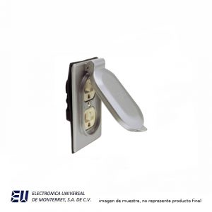 RECEPTACULO DOBLE C/TAPA P/INTEMPERIE 15A 125V  M5250WP