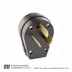 CLAVIJA ANGULADA 3P, 3H, 30/50 A, 120/250V, NEMA 10-30R, 10-50R, VINIL NEGRA  S80-SP