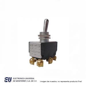 SWITCH TOGGLE 2P 2T ON-OFF-ON 15A 125VCA 10A 250VCA  SW82608