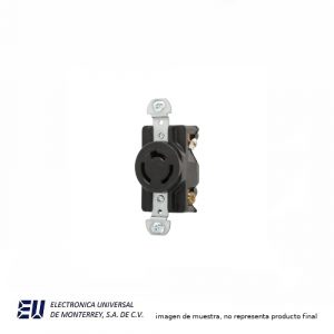 RECEPTACULO SENCILLO 20A MEDIA VUELTA, GRADO INDUSTRIAL, 3 POLOS, 3 HILOS 125V/250VAC  WD7310B