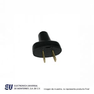 CLAVIJA SENCILLA 15A 12V NEGRO  WD0500
