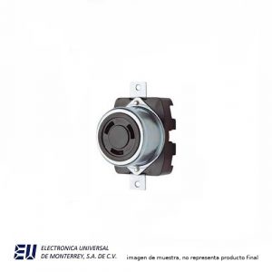 RECEPTÁCULO MEDIA VUELTA 50A 250VCD / 600VCA, 3 POLOS 4 HILOS  WD7380T