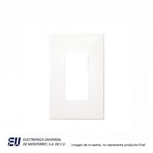 Placa 1 modulo blanco Decorator s/ tornillo  PJS26W