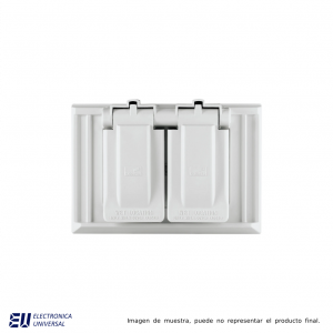 PLACA-CUBIERTA PLASTICA P/RECEP. DUPLEX GRIS  S1952