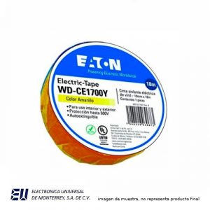 CINTA PVC AMARILLA 19mmx 18 M  WD-CE1700Y