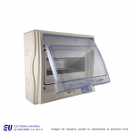 CAJA DE DISTRIBUCION IP65, 8+1 MODULOS SIN BORNES  WD6508