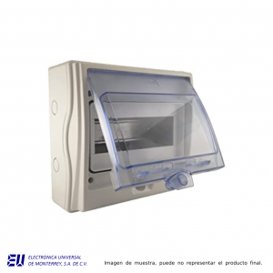 CAJA DE DISTRIBUCION IP65, 8+1 MODULOS SIN BORNES  WD6508