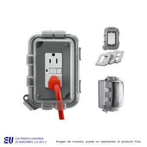 CUBIERTA A PRUEBA DE INTEMPERIE DE 1 MODULO CON CERRADO AUTOMATICO PROFUNDIDAD ESTANDAR MONTAJE HORIZONTAL/VERTICAL  WIU1