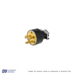 CLAVIJA DE HULE CON ABRAZADERA 15A 125V, 2P 3H, 5-15P  1709