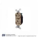 RECEPTÁCULO DUPLEX 20 A, 250 V; 2P, 3H, NEMA 6-15, COLOR MARFIL  M5650M